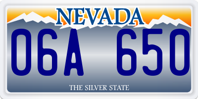 NV license plate 06A650