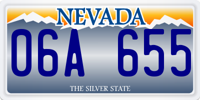 NV license plate 06A655