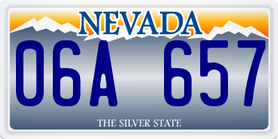 NV license plate 06A657