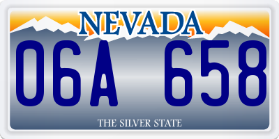 NV license plate 06A658