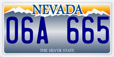 NV license plate 06A665