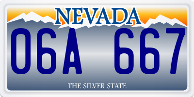 NV license plate 06A667