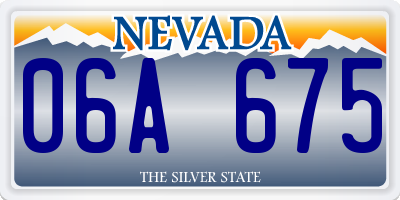 NV license plate 06A675