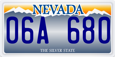 NV license plate 06A680