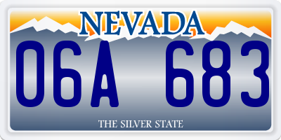 NV license plate 06A683