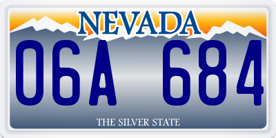 NV license plate 06A684