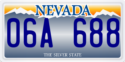 NV license plate 06A688