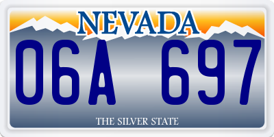 NV license plate 06A697