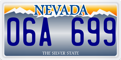 NV license plate 06A699