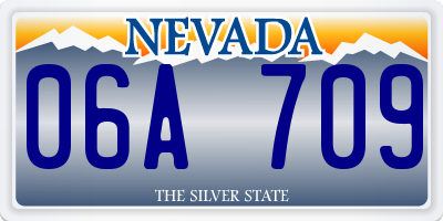 NV license plate 06A709