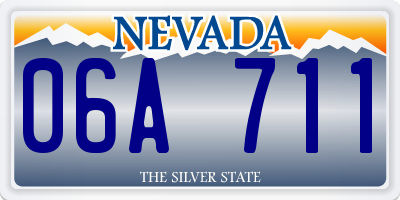 NV license plate 06A711