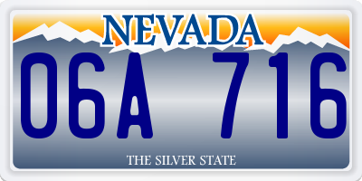 NV license plate 06A716