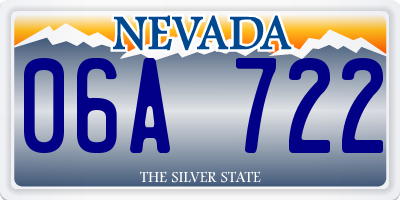 NV license plate 06A722