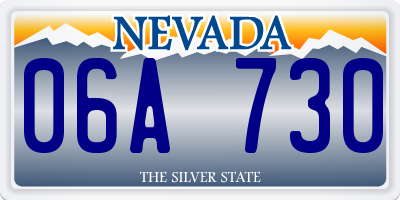 NV license plate 06A730