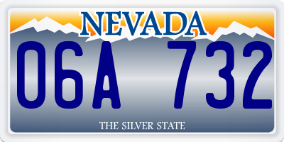 NV license plate 06A732