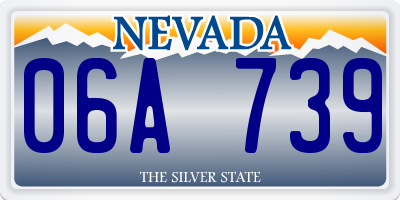 NV license plate 06A739