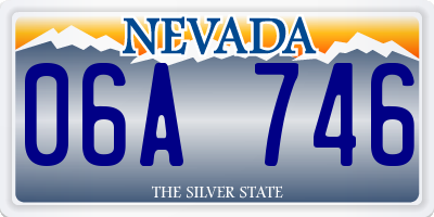 NV license plate 06A746