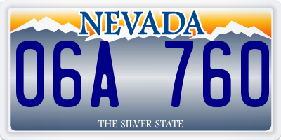 NV license plate 06A760