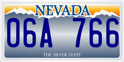 NV license plate 06A766