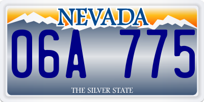 NV license plate 06A775