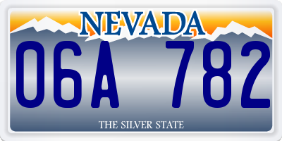 NV license plate 06A782