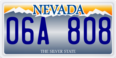 NV license plate 06A808