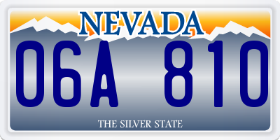 NV license plate 06A810