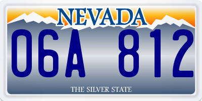 NV license plate 06A812