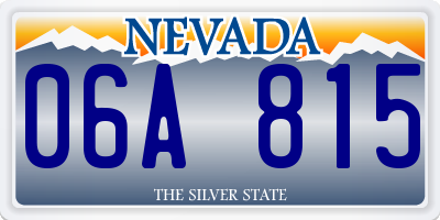 NV license plate 06A815