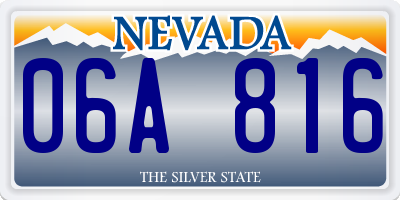 NV license plate 06A816