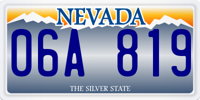 NV license plate 06A819