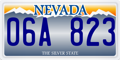 NV license plate 06A823