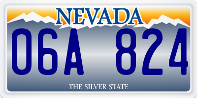 NV license plate 06A824