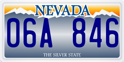 NV license plate 06A846