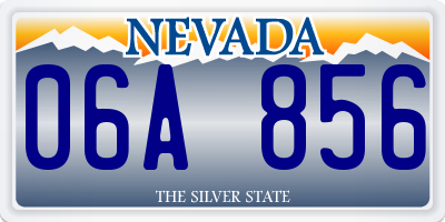 NV license plate 06A856