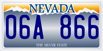 NV license plate 06A866