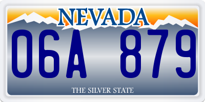 NV license plate 06A879