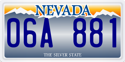 NV license plate 06A881