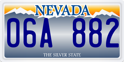 NV license plate 06A882