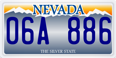 NV license plate 06A886