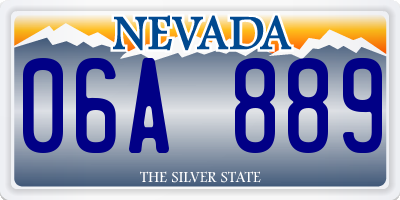 NV license plate 06A889