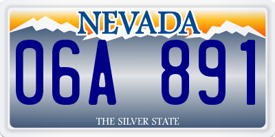 NV license plate 06A891