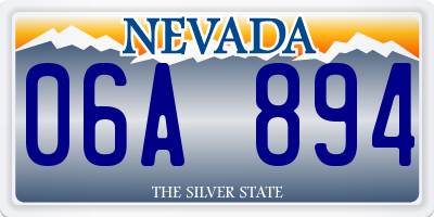 NV license plate 06A894