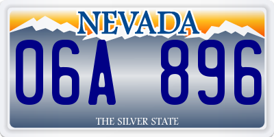 NV license plate 06A896