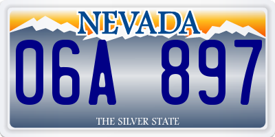 NV license plate 06A897