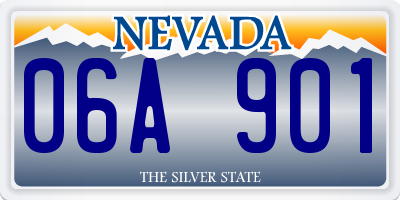 NV license plate 06A901