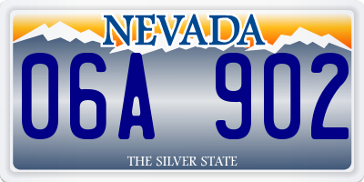 NV license plate 06A902