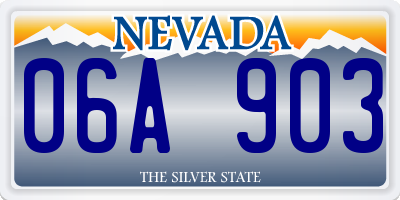 NV license plate 06A903