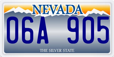 NV license plate 06A905