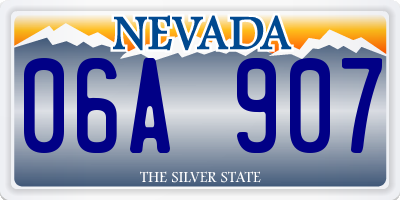 NV license plate 06A907